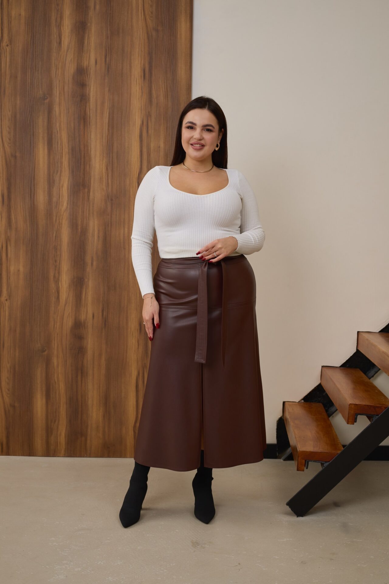 shirt2640_resized Спідниця з екошкіри 360/1 шоколадний - Зображення 1